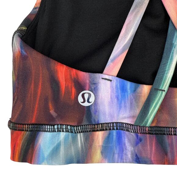 LULULEMON Energy Bra Medium Support Size 4 Chroma Fusion Multi - Picture 4 of 5